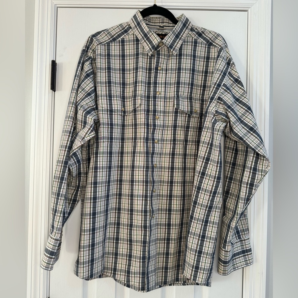 Ariat Pro Series Pearl Snap Plain Shirt Size Large